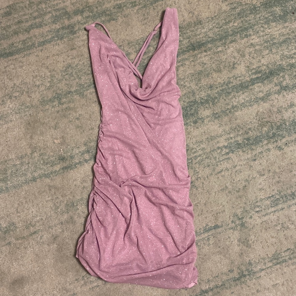 White fox, Barbie girl, mini dress, color lilac,